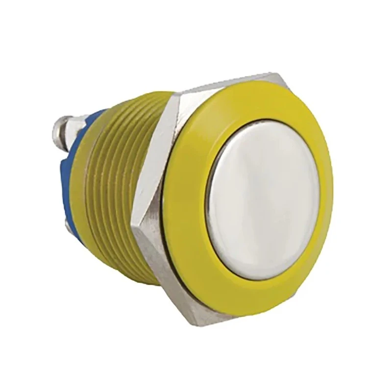 RS PRO Push Button Switch Momentary Panel Mount 19 mm Cutout SPST IP65 Rated 36 V dc 914-3566