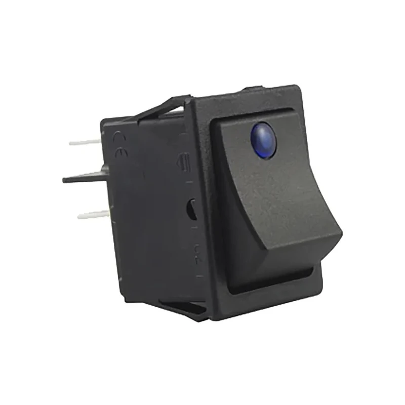 RS PRO Illuminated DPST On-Off On-Off Rocker Switch Panel Panel Mount Polyester Housing Blue Actuator 20A 250V AC 914-3553