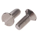 RS PRO Stainless Steel Slot Countersunk Machine Screw M3 Thread 8mm Length 914-1863