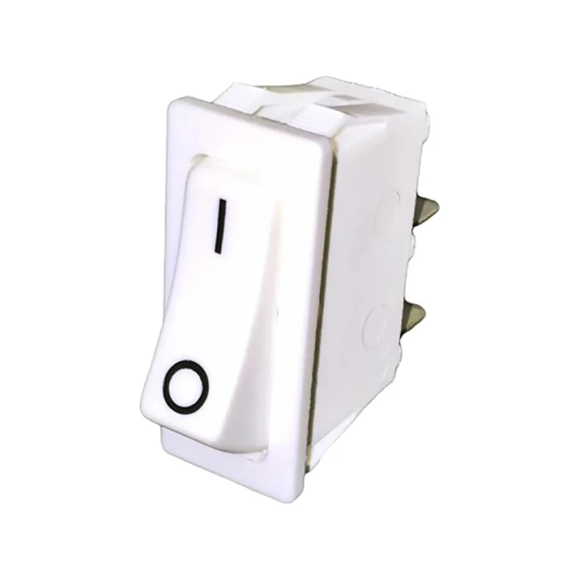 RS PRO SPST On-Off Rocker Switch Panel White Actuator 20A Contact Current 914-3588
