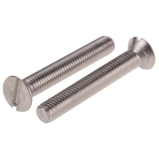 RS PRO Slot Countersunk Stainless Steel Machine Screw 35 mm M5 914-1885