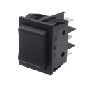 RS PRO Double Pole Double Throw DPDT On-Off-On (On)-Off-(On) Rocker Switch Panel IP66 Aluminium Black Actuator 16A 914-3581