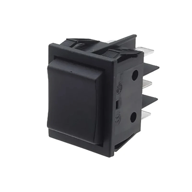 RS PRO Double Pole Double Throw DPDT On-Off-On (On)-Off-(On) Rocker Switch Panel IP66 Aluminium Black Actuator 16A 914-3581