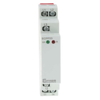 Relpol Monitoring Relay, 3 Phase, Maximum 552 V AC Monitor Range, SPDT Contact Configuration, DIN Rail Mount, 220V ECPF03