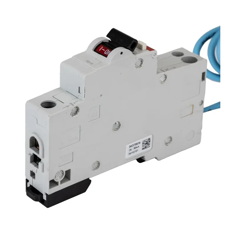 ABB Residual Current Circuit Breaker with Overload Protection 6A Current Rating 2CSR255051R1064 DSE201 C6 AC30 - N Blue