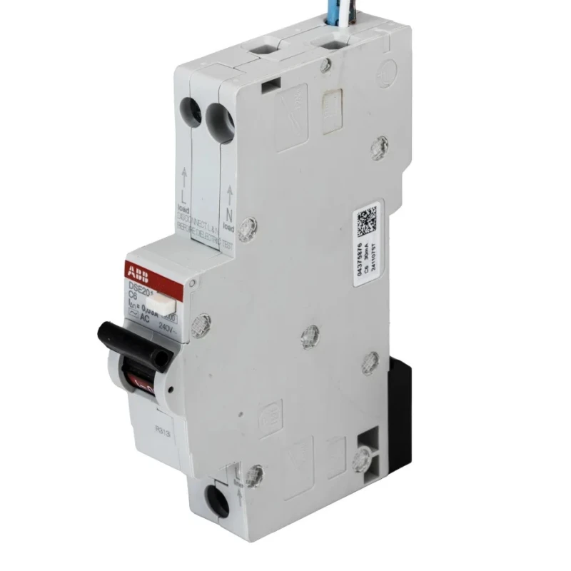 ABB Residual Current Circuit Breaker with Overload Protection 6A Current Rating 2CSR255051R1064 DSE201 C6 AC30 - N Blue