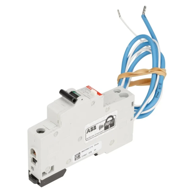 ABB Residual Current Circuit Breaker with Overload Protection 16A, 1-Pole, 30 mA 2CSR255051R1164 DSE201 C16 AC30 - N Blue
