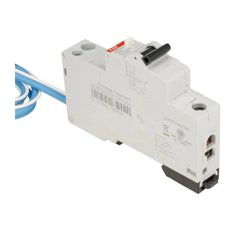 ABB Residual Current Circuit Breaker with Overload Protection 16A, 1-Pole, 30 mA 2CSR255051R1164 DSE201 C16 AC30 - N Blue