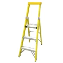 RS PRO Fibreglass 3 Steps Step Ladder 0.71m Platform Height 1.48m Open Length Model 914-3468