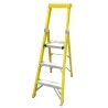 RS PRO Fibreglass 3 Steps Step Ladder 0.71m Platform Height 1.48m Open Length Model 914-3468