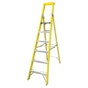 RS PRO Fibreglass 6 Steps Step Ladder 1.65m Platform Height, 3.24m Open Length 914-3474