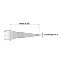 Thermaltronics 0.4 mm Straight Conical 14 mm Soldering Iron Tip for TMT-9000S-1, MX-5000, MX-5200, TMT-9000S-2 M6C300