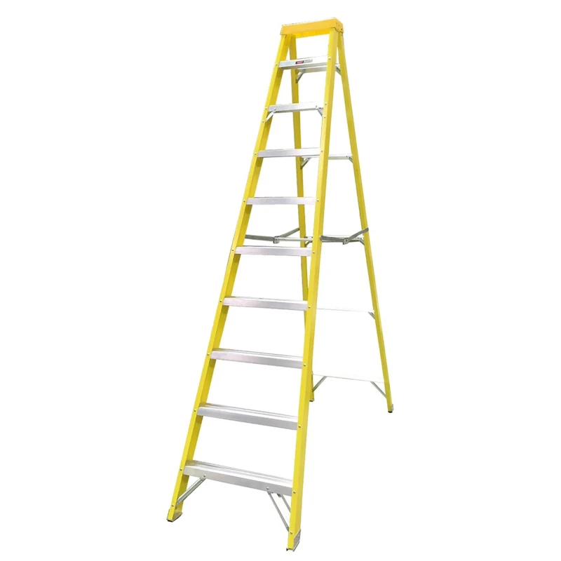 RS PRO Glass Reinforced Polyester 10 Steps Step Ladder, 2.11cm Platform Height, 2.8m Open Length 914-3493