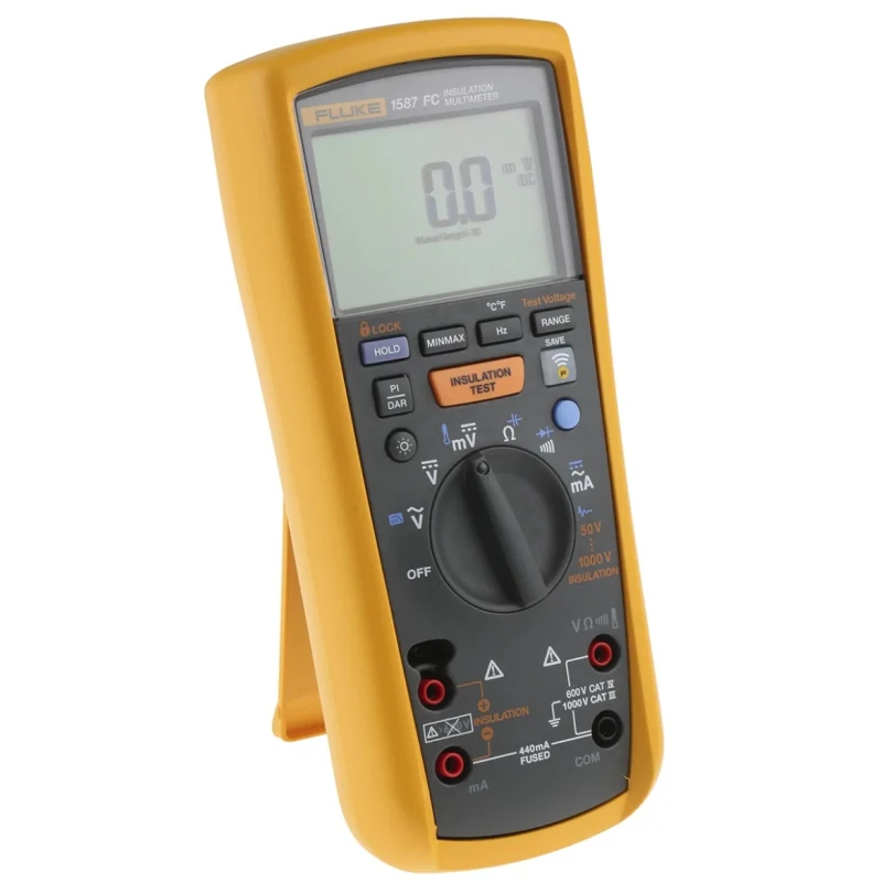 Fluke Digital Insulation Tester 50 V Min, 1 kV Max, 2 GΩ Resistance, 1 mA Test Current, CAT IV, CAT III Safety 2491945
