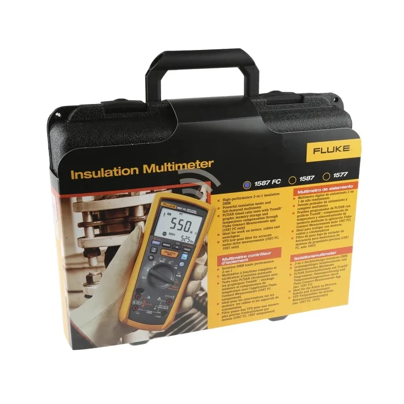 Fluke Digital Insulation Tester 50 V Min, 1 kV Max, 2 GΩ Resistance, 1 mA Test Current, CAT IV, CAT III Safety 2491945