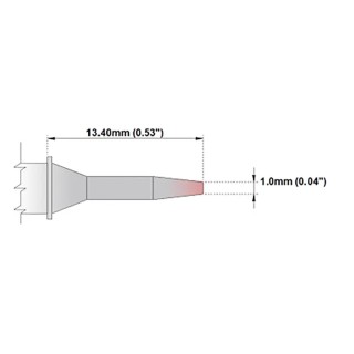 Thermaltronics 1.00 mm Conical Sharp 13.4 mm Soldering Iron Tip for TMT-9000S-2, MX-500, MX-5200 M7CS151
