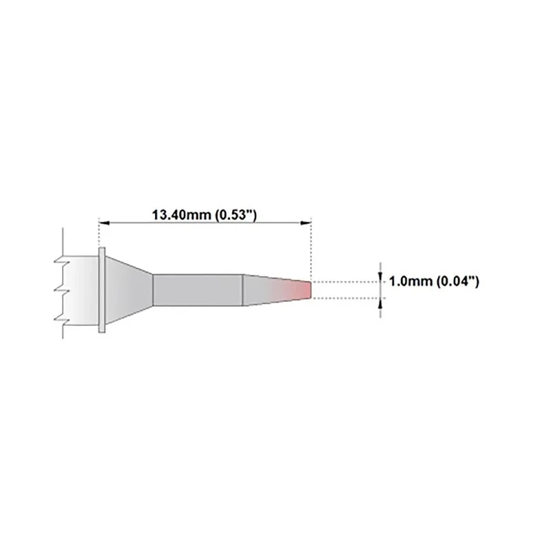 Thermaltronics 1.00 mm Conical Sharp 13.4 mm Soldering Iron Tip for TMT-9000S-2, MX-500, MX-5200 M7CS151