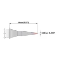 Thermaltronics 0.4 mm Straight Conical 14 mm Soldering Iron Tip PM75C300