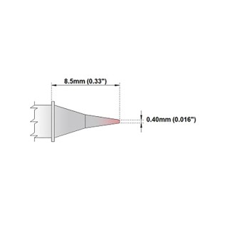Thermaltronics 0.4 mm Conical Sharp 8.5 mm Soldering Iron Tip for TMT-9000S-2, TMT-9000S-1, MX-5200, MX-5000 M8CS152