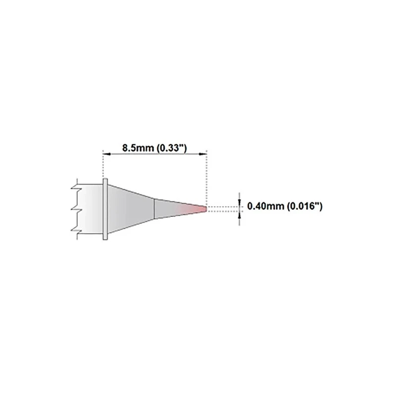Thermaltronics 0.4 mm Conical Sharp 8.5 mm Soldering Iron Tip for TMT-9000S-2, TMT-9000S-1, MX-5200, MX-5000 M8CS152