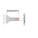 Thermaltronics 1.78 mm Straight Chisel 10.3 mm Soldering Iron Tip S75CH016