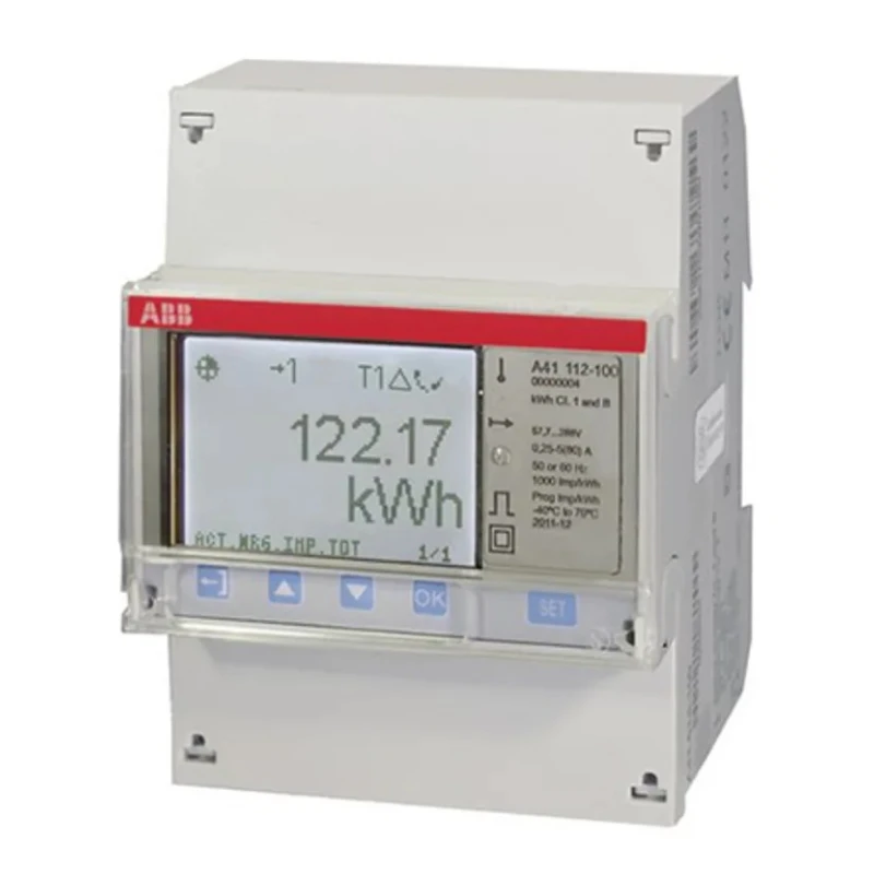 ABB 1 Phase Electromechanical LCD Energy Meter Series A 1-999999 Pulse Output 2CMA170500R1000 A41 112-100