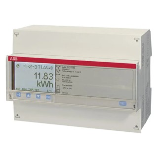 ABB 3 Phase Electromechanical LCD Energy Meter, Series A, Class 1 Accuracy, 97mm x 123mm Cutout 2CMA170535R1000 A44 213-100