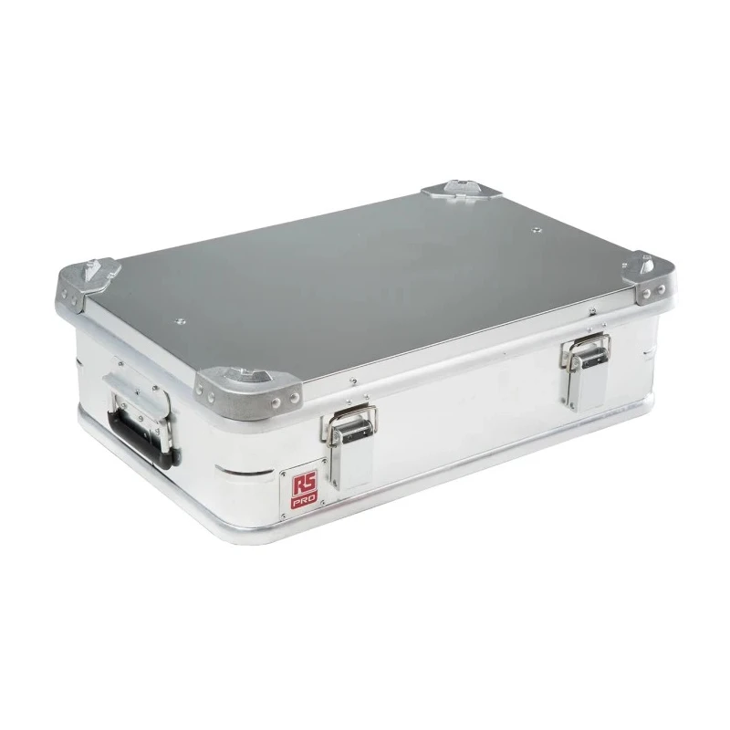 RS PRO Metal Waterproof Watertight Aluminium Transit Case 580 mm x 385 mm x 180 mm 914-4121