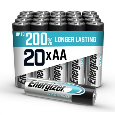 Energizer Energizer MAX PLUS Alkaline Zinc Manganese Dioxide AA Battery 1.5 V 2.5Ah 20 Pack 7638900423372