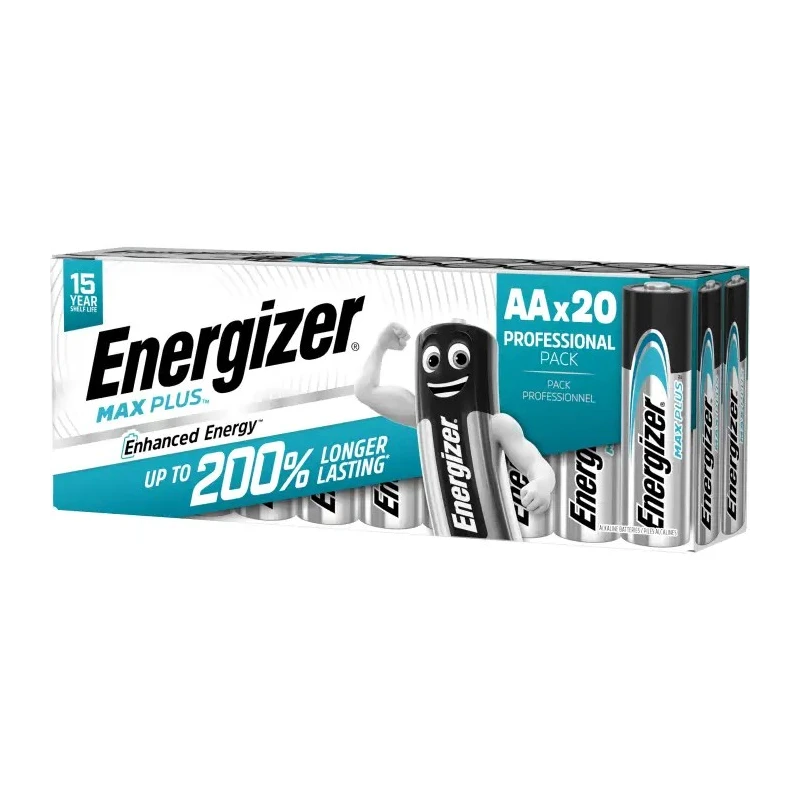 Energizer Energizer MAX PLUS Alkaline Zinc Manganese Dioxide AA Battery 1.5 V 2.5Ah 20 Pack 7638900423372