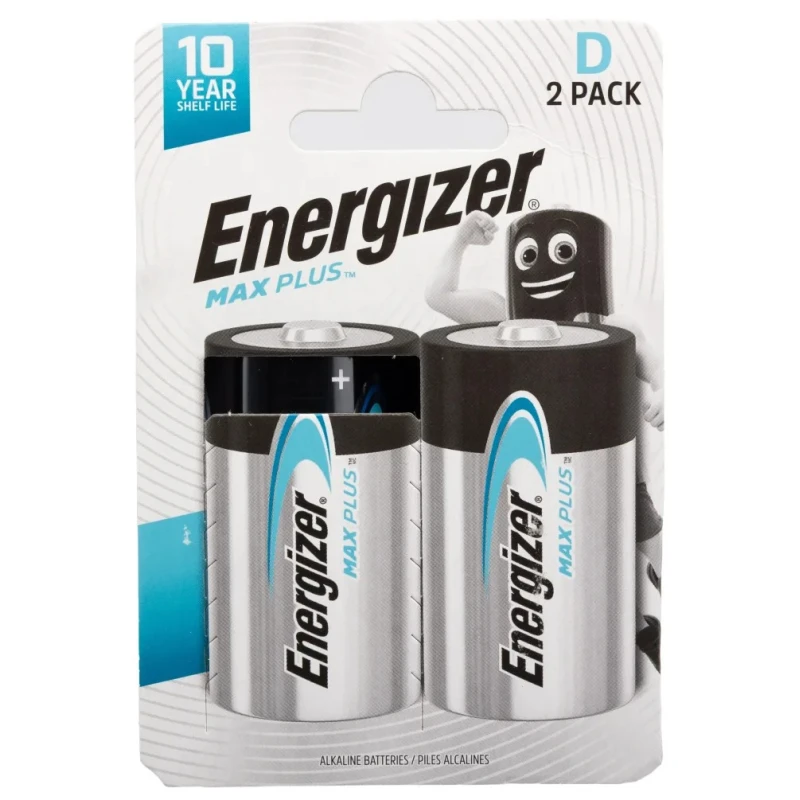 Energizer Energiser MAX PLUS Alkaline D Battery 1.5 V 2.75Ah Zinc Manganese Dioxide 7638900423358