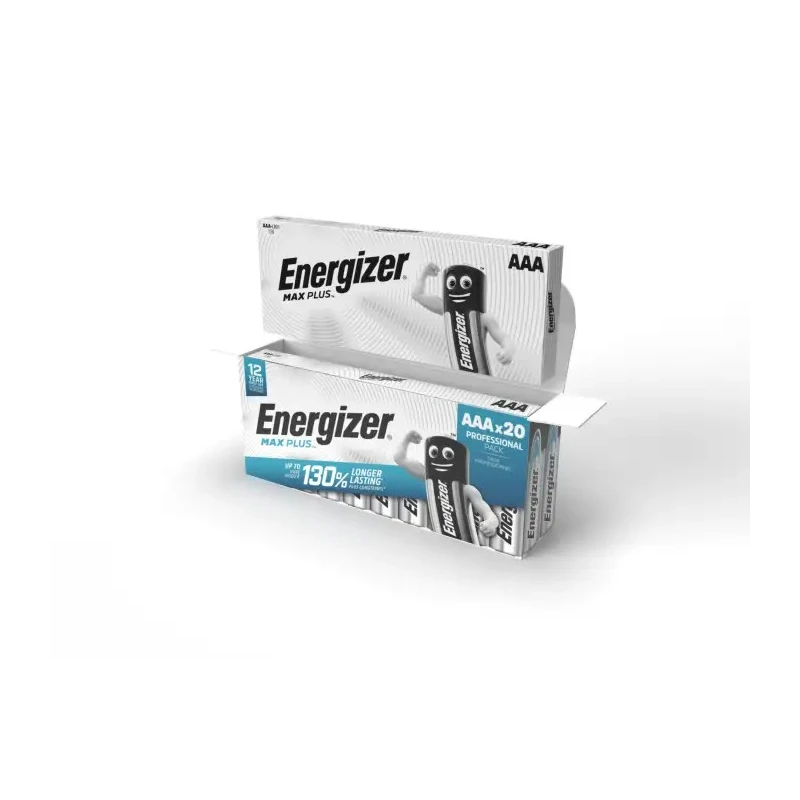 Energizer Energiser MAX PLUS Zinc Manganese Dioxide AAA Battery 1.5 V 1.2Ah 20 Pack 7638900423174