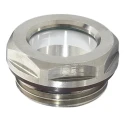 Elesa Liquid Level Indicator Metric Thread Stainless Steel 303, Fluorelastomer Seal GN.37464