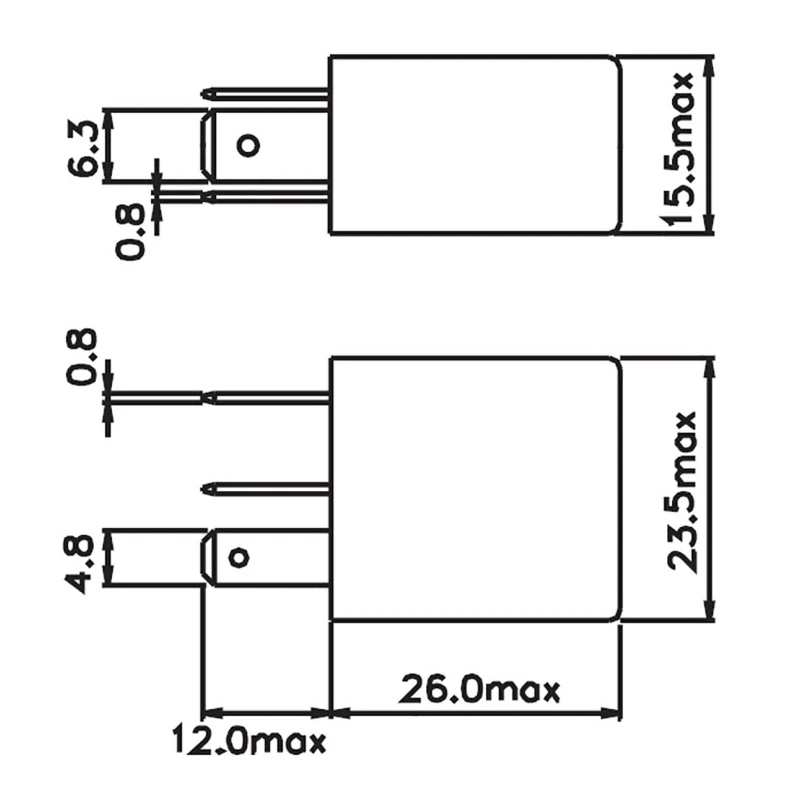 Durakool PCB Automotive Relay, 12V Coil Voltage, 1.81W Coil Power, 90A Switching Current, SPDT DG82-2011-36-1012-DR