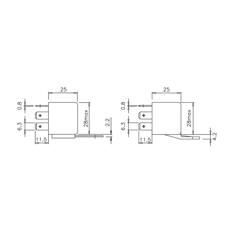 Durakool Power Relay with 24V DC Coil, 60A Switching Current, SPDT Contact Configuration DG85B-7011-75-1024