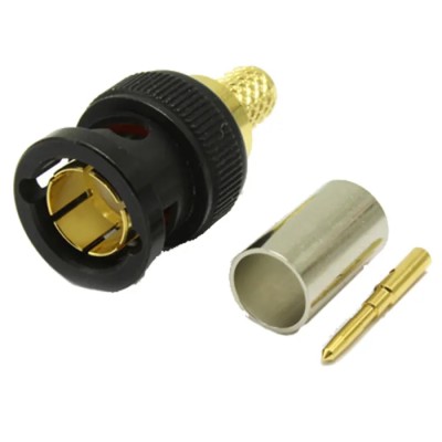 COAX Connectors BNC Series Coaxial Connector Cable Male BNC, 75 Ω, Straight Body Crimp 10-005-W66-FB
