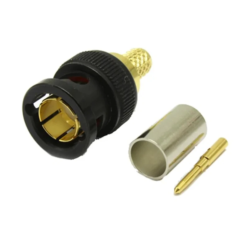 COAX Connectors BNC Series Coaxial Connector Cable Male BNC, 75 Ω, Straight Body Crimp 10-005-W66-FB