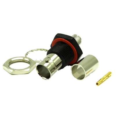 COAX Connectors BNC Series Coaxial Connector Panel Mount Female BNC 75Ω Straight Body Crimp 10-258-B36-FC