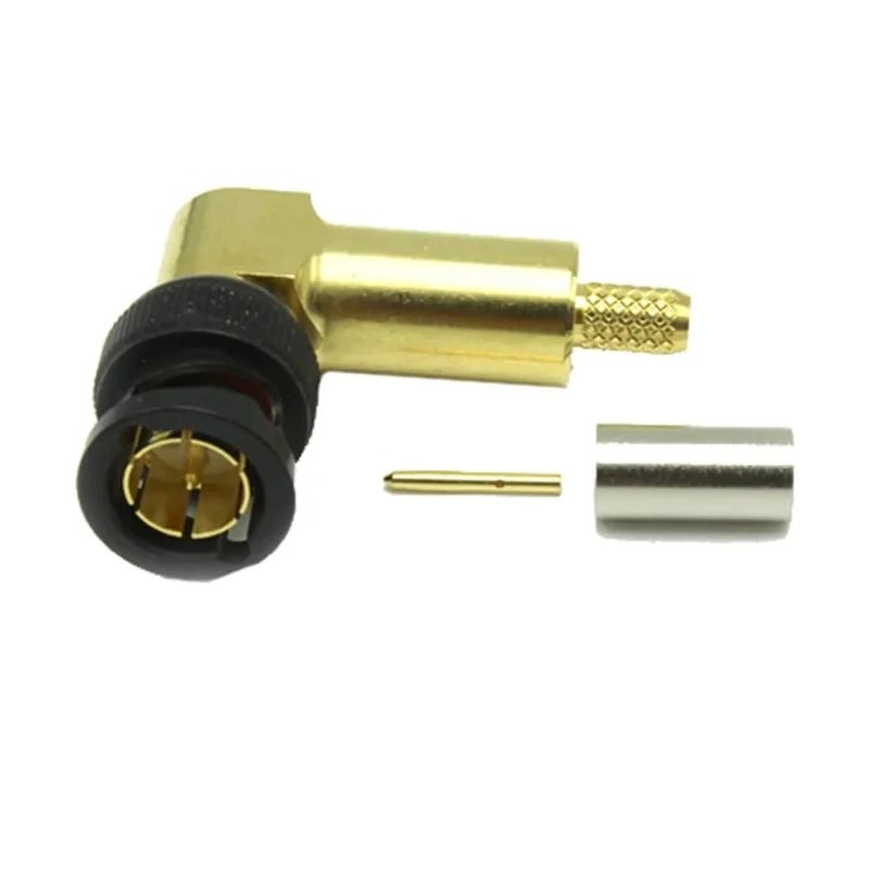COAX Connectors BNC Series Coaxial Connector Cable Male BNC 75 Ω Right Angle Body Crimp 10-104-W66-FA