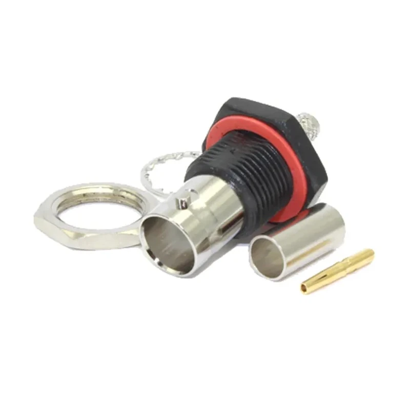 COAX Connectors BNC Series Coaxial Connector Panel Mount Female BNC 75 Ω Straight Body Crimp 10-258-B36-FA