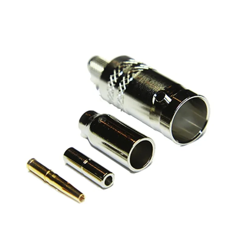 TE Connectivity BNC Series Coaxial Connector Cable Female BNC 75 Ω Straight Body Crimp 10-056-B36-AB
