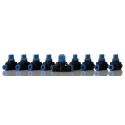 RS PRO Pneumatic Manual Control Valve Rotary Knob 8 mm, 2 Positions, 2 Ports, Blue Switch, Polyoxymethylene Body 916-0962