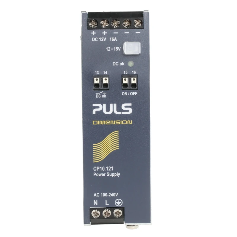 PULS Dimension Single Output DIN Rail Power Supply 240V AC Input 15V DC, 16 A Output DC 192 W CP10.121