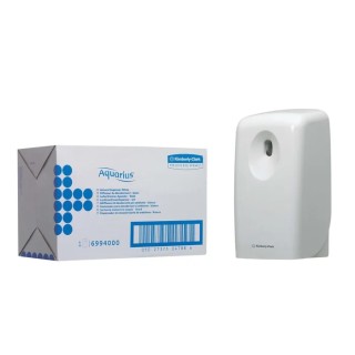 Aquarius Air Freshener Dispenser 310 mL Unscented White Wall Mount Compatible with Aircare Fragrance Refill 6994