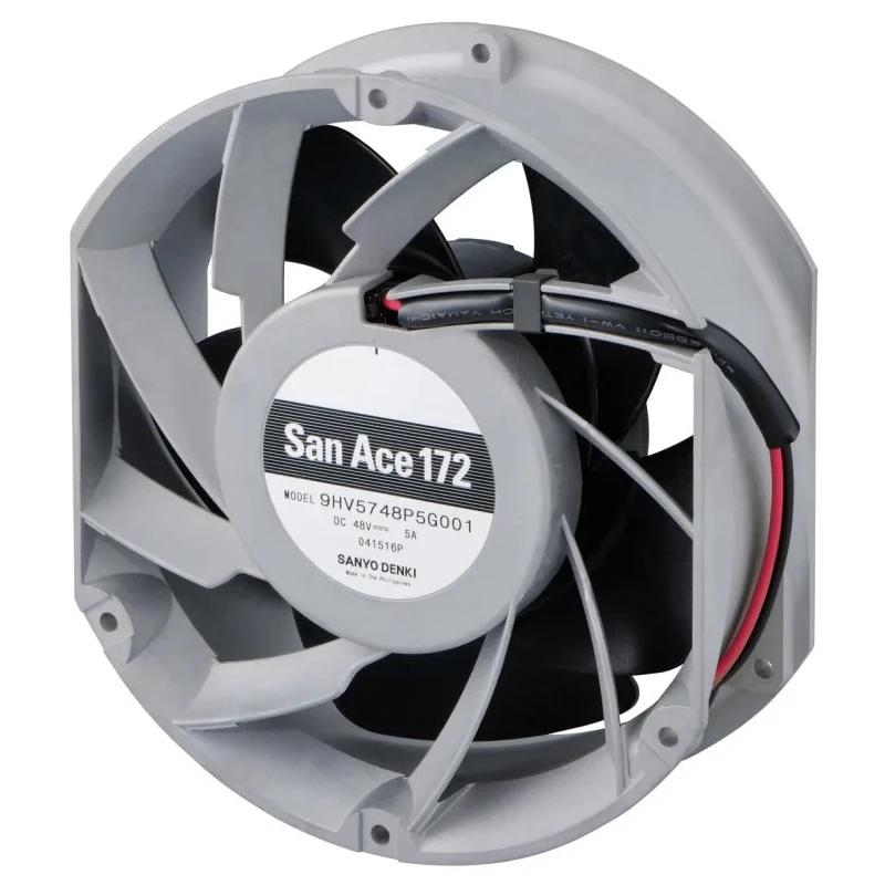 Sanyo Denki San Ace 9HV Series Axial Fan 48V DC 240W 5A 966 m³/h 10,500 rpm Ball Bearing Square Frame 9HV5748P5G001