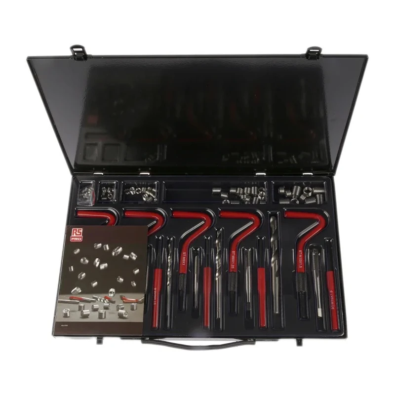RS PRO 5 Piece Metric Thread Repair Kit M4 to M10 with HSS Drills, Taps, Thread Inserts, Mandrels, and Tang 917-2482
