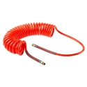 RS PRO 4 m Red Polyurethane Recoil Hose 10mm Tube Outside Diameter BSPT 1/4 in Press In Swivel Coupling 3/8 in BSP 917-2479
