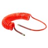 RS PRO 4 m Red Polyurethane Recoil Hose 10mm Tube Outside Diameter BSPT 1/4 in Press In Swivel Coupling 3/8 in BSP 917-2479