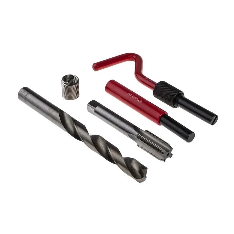 RS PRO 7 Piece Thread Repair Kit for M16 Threads Including HSS Drill, Tap, Mandrel & Tang Break-Off Tool 917-2501