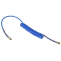 RS PRO 2 m Blue Polyurethane Recoil Hose, 65 °C Max Operating Temperature, 10 bar Pressure, BSPT 1/4" Male Connector 917-2325